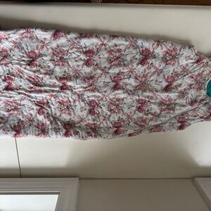 Posh Peanut Pink and White Floral Maxi Skirt